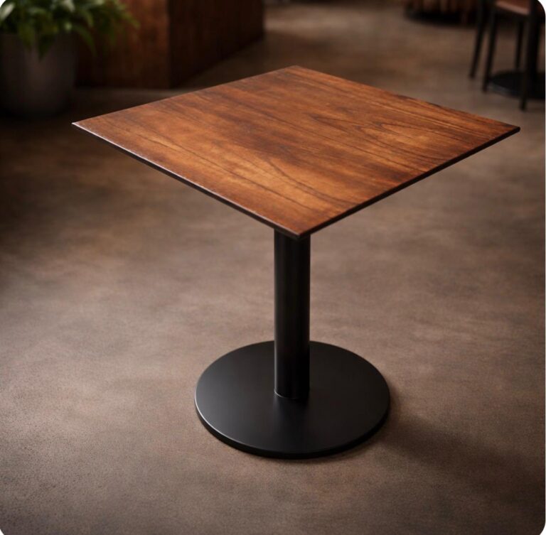 MESA CON TABLERO DE MADERA DE PARAÍSO -Cod. 023-.