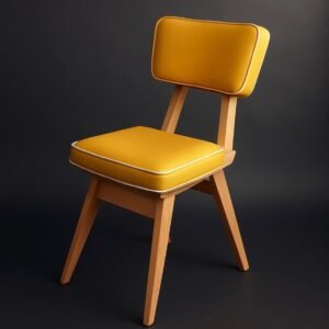 SolRed silla tapizada amarilla