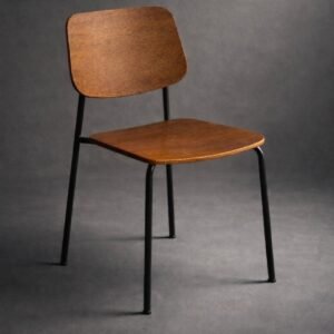 SolRed Silla madera base metalica